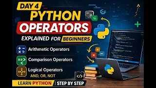 Python Operators for Beginners Day 4 Python Tutorial Arithmetic Comparison Logical Operators
