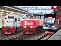 Download Lagu PASUKAN KERETA API PADATI STASIUN TERSIBUK JAKARTA !! Ada Lokomotif Livery Spesial dan Masinis Ramah