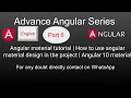 Angular material tutorial How to use angular material design in the project Angular 10 material