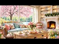 Happy Easter Cozy Easter Fireplace Ambience with Calm Piano Music Cozy Spring Ambience