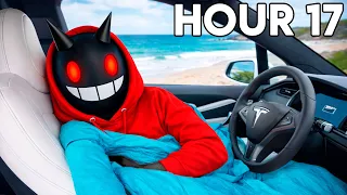 Living In MY TESLA For 24 HOURS