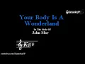 Your Body Is A Wonderland (Karaoke) - John Mayer