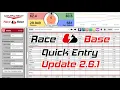 RaceBase Quick Entry Feature Update - 2 6 1