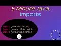 Imports in Java - 5 Minute Java