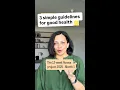 Download Lagu 3 simple guidelines for good health