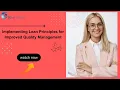 Implementing Lean Principles for Improved Quality Management iCert Global