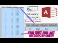 How to Find First and Last Record With Query in MS Access Dawood Academy