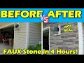 The Best AFFORDABLE Faux Stone Veneer DIY Install Easy Affordable