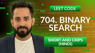 Leetcode 704 Binary Search Hindi Python Leetcode Optimized way