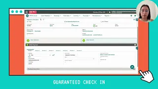 How to make a guaranteed check in in Opera Cloud