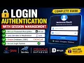 Login Authentication with Session Management in Java Servlets Oracle DB