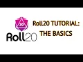 Roll20 Tutorial The Basics