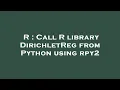 R Call R library DirichletReg from Python using rpy2