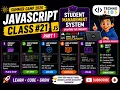 Build Student Management System in JavaScript Part 1 Vanilla JavaScript Project class 21