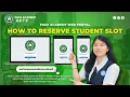 Pace Academy Web Portal Tutorial How to Reserve Student Slot