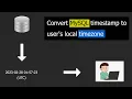 Convert datetime to local timezone - Javascript PHP and MySQL