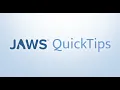 JAWS QuickTips Using the Text Analyzer