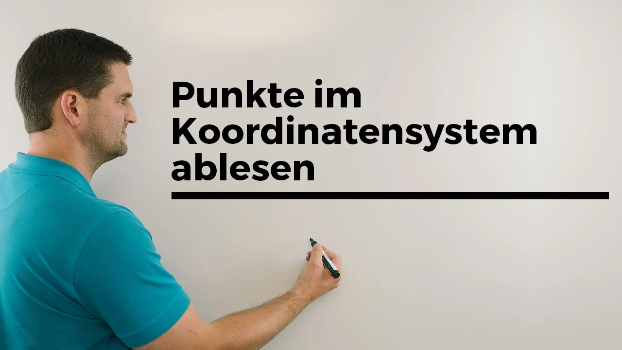 Punkte im Koordinatensystem ablesen, mit 3 Achsen, Vektorgeometrie, 3D | Mathe by Daniel Jung