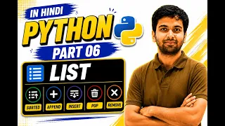 Python for AI Part 06 in Hindi List Operations Sorted Append Insert Pop Remove
