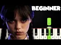Bloody Mary - Wednesday Addams Lady Gaga BEGINNER PIANO TUTORIAL SHEET MUSIC by Betacustic