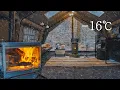 Lagu -16℃ Camping in Snow with My Dog . 2-Room Inflatable Tent . Wood Stove ASMR