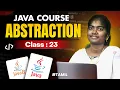 Java Programming 2025 Ep 23 Abstraction Part 1 in Java With sample program in