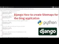 Django How to create Sitemaps for the blog application