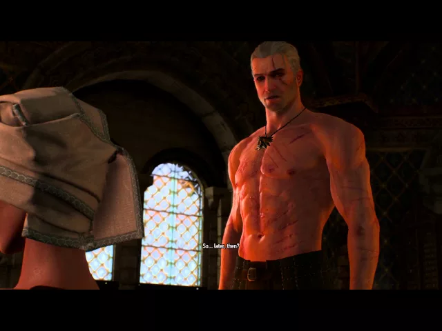 The Witcher 3: Geralt of Rivia in a bathtub