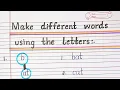 Make different words using the letters