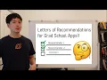 Tips on Letters of Recommendation Grad School App Advice
