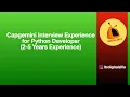 Capgemini Interview Experience for Python Developer 2-5 Years Exp Interview Digital Zilla