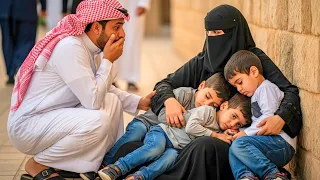 بعد ثماني سنوات من الطلاق وجد طليقته تستجدي المارة مع أطفال صغار ولم يكن يتخيل أن هؤلاء هم أولاده 