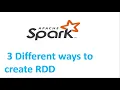 Spark Tutorial 3 different ways to create RDD
