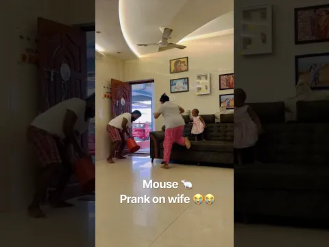 MOUSE 🐁 PRANK ON WIFE 😭😂 #prank #husbandwife #viralvideo