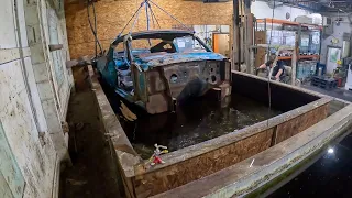 1968 Mustang Fastback chemical paint and rust removal  from start to finish