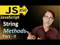JavaScript String Methods - II JavaScript basic lesson
