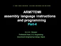 Assembly Language Programming ARM Microcontroller Part-4