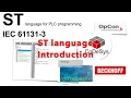 PLC programming-ST language Indus-G 1 ST language Introduction