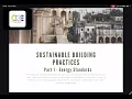 BIN Webinar Series Sustainable Building Practices Energy Standards Part 1
