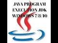 JAVA PROGRAM EXECUTION USING SET PATH METHOD