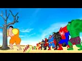 Lagu All Superheroes HULK \u0026 SPIDERMAN, IRONMAN, JOKER, VENOM Playing Squid Game 2 Animation|어몽어스 오징어 게임 2
