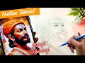 Chhatrapati shivaji Maharaj Drawing Outline Drawing Tutorial
