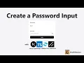 Create a Password Input with Next js TypeScript Tailwind CSS and