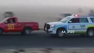 مطاردة مثيرة لشاب سعودي يهرب من دورية مرور بالكويت ويفر هاربا ا 
