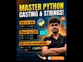Python Lecture 4 Type Casting Strings in Python Python for Beginners
