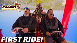Our First Ride on The Flash Vertical Velocity - Six Flags Great Adventure s New Roller Coaster