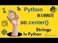 str center - Center Align Strings with Padding in Python