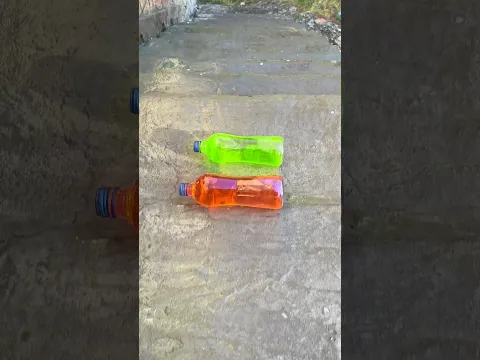 Rolling colorful bottles on stair!🌈⚠️ #asmr #satisfying