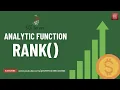 RANK Analytic Function in SQL Server -