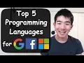 Top 5 Programming Languages to Learn to Get a Job at Google Facebook Microsoft etc